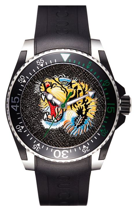 gucci dive tiger watch|Gucci tiger brooch.